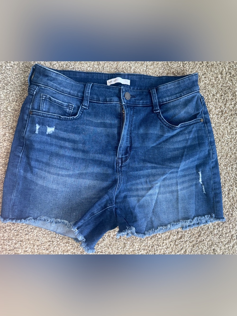 Nine West women’s Dark Blue Denim Cutoff Short size 10